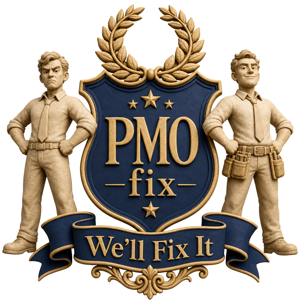 PMOfix crest — We'll Fix It